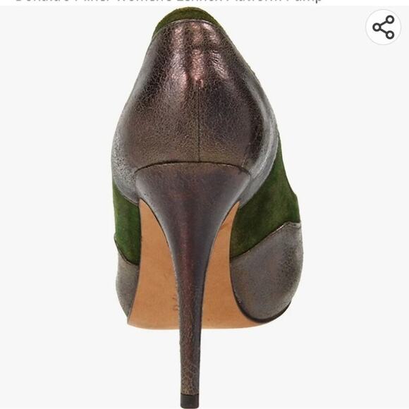 DONALD J Pliner Lennox khaki Green Suede platform Heels size 7.5 new!!!‎ - Picture 3 of 9